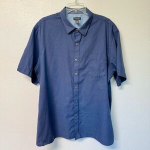 Van Heusen Never Tuck Blue Casual Button Down Shirt